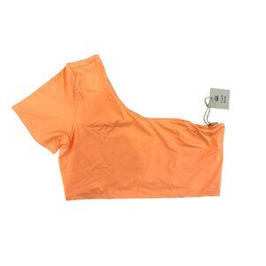 FREE PEOPLE X Toast Swim Women Signature One Shoulder Crop Top Nectarine XL